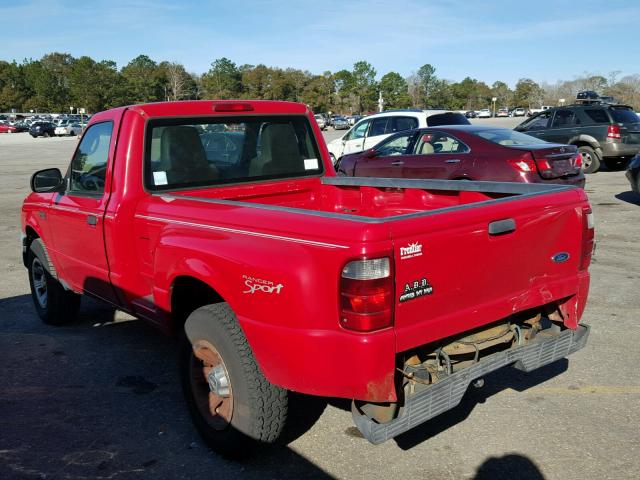 1FTYR10D94PA32816 - 2004 FORD RANGER RED photo 3