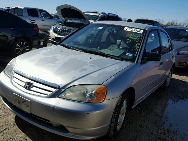 JHMES16501S003560 - 2001 HONDA CIVIC LX SILVER photo 2