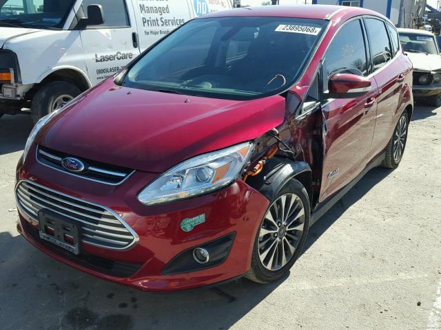 1FADP5FUXHL112552 - 2017 FORD C-MAX TITA RED photo 2