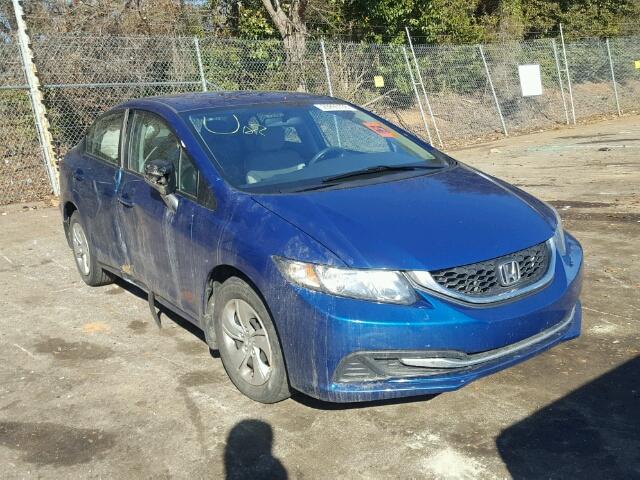 19XFB2F54FE036258 - 2015 HONDA CIVIC LX BLUE photo 1