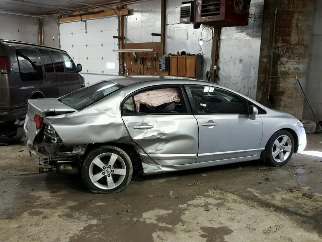 1HGFA16848L105212 - 2008 HONDA CIVIC EX SILVER photo 9