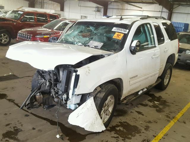 1GKUKCE03AR236956 - 2010 GMC YUKON SLT WHITE photo 2