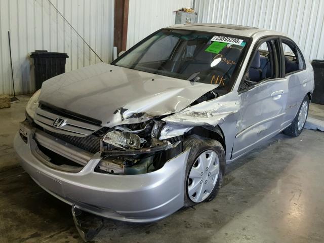 1HGES26752L043123 - 2002 HONDA CIVIC EX SILVER photo 2