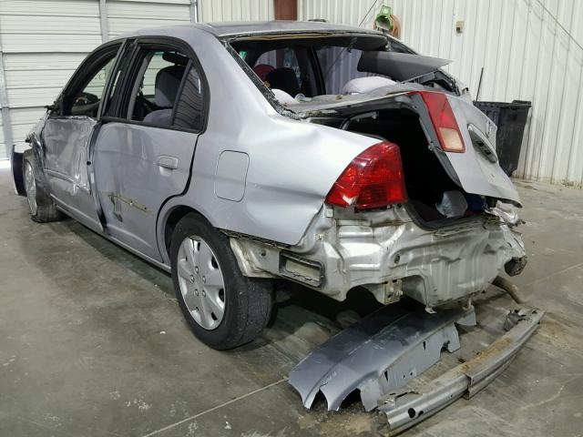 1HGES26752L043123 - 2002 HONDA CIVIC EX SILVER photo 3