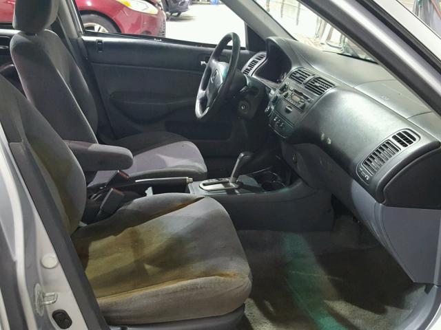 1HGES26752L043123 - 2002 HONDA CIVIC EX SILVER photo 5