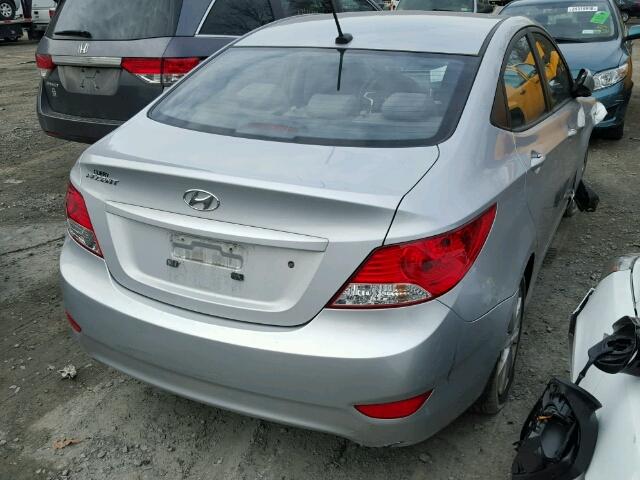 KMHCU4AE5CU166056 - 2012 HYUNDAI ACCENT GLS SILVER photo 4