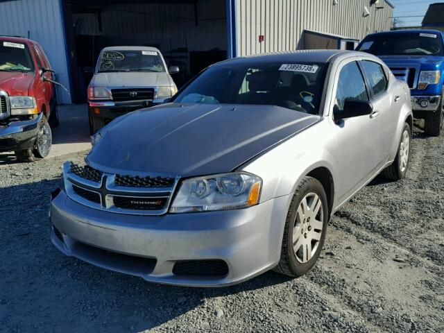 1C3CDZAB6DN753583 - 2013 DODGE AVENGER SE SILVER photo 2