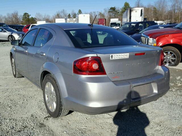 1C3CDZAB6DN753583 - 2013 DODGE AVENGER SE SILVER photo 3