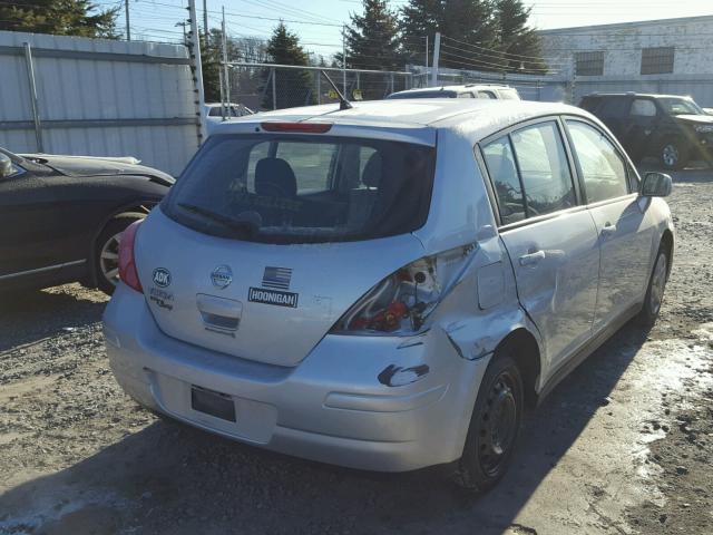 3N1BC1CP8BL497306 - 2011 NISSAN VERSA S SILVER photo 4