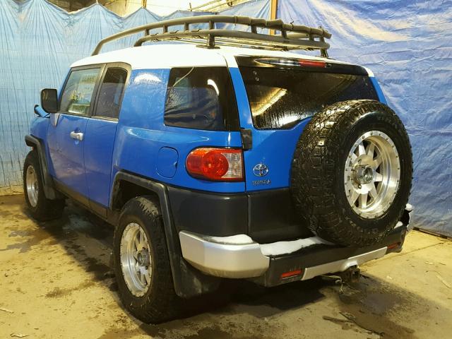 JTEBU11F970084024 - 2007 TOYOTA FJ CRUISER BLUE photo 3