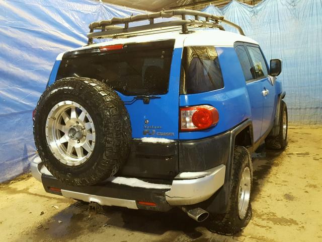 JTEBU11F970084024 - 2007 TOYOTA FJ CRUISER BLUE photo 4