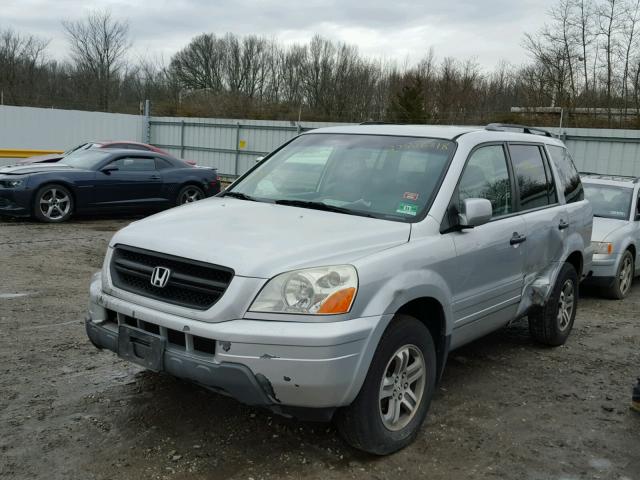 2HKYF18714H526235 - 2004 HONDA PILOT EXL SILVER photo 2