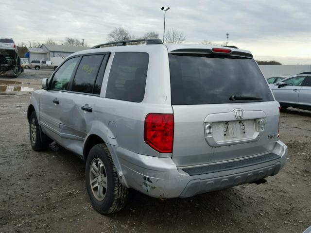 2HKYF18714H526235 - 2004 HONDA PILOT EXL SILVER photo 3