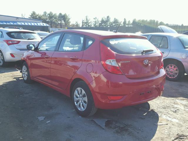 KMHCT5AE4GU244230 - 2016 HYUNDAI ACCENT SE RED photo 3