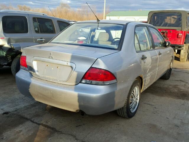 JA3AJ26E26U067408 - 2006 MITSUBISHI LANCER ES SILVER photo 4