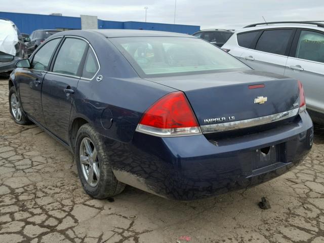 2G1WB58K581315635 - 2008 CHEVROLET IMPALA LS BLUE photo 3