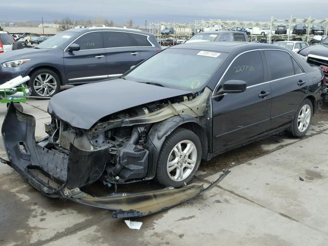 1HGCM56887A193578 - 2007 HONDA ACCORD EX BLACK photo 2