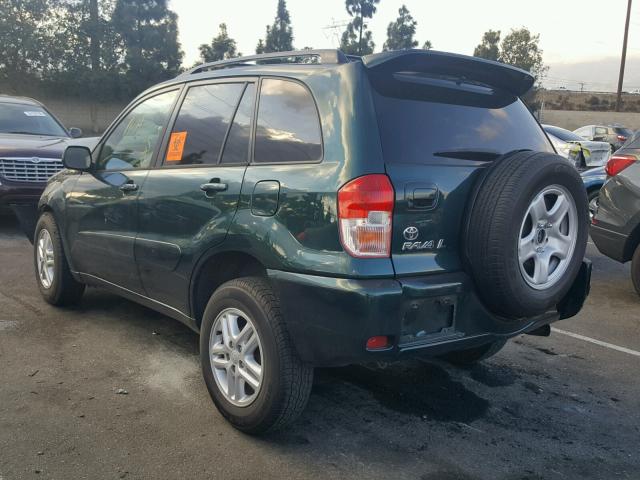 JTEGH20VX30106986 - 2003 TOYOTA RAV4 GREEN photo 3