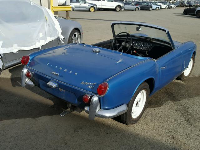 67FC69036L - 1967 TRIUMPH CAR SPITFIRE BLUE photo 4