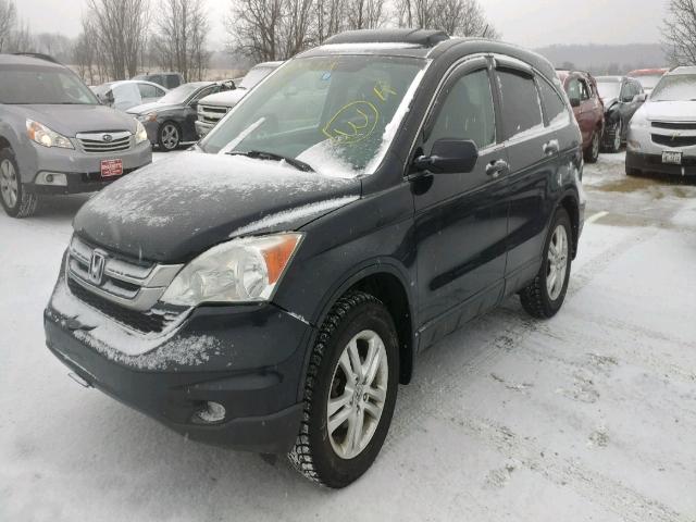 5J6RE4H74AL070371 - 2010 HONDA CR-V EXL BLACK photo 2