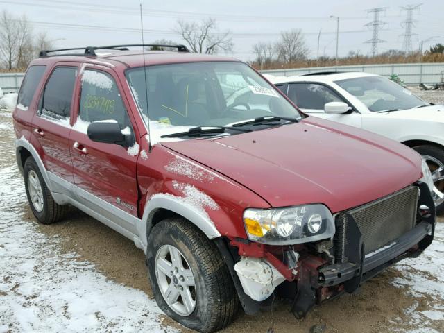 1FMYU95H45KE18319 - 2005 FORD ESCAPE HEV RED photo 1