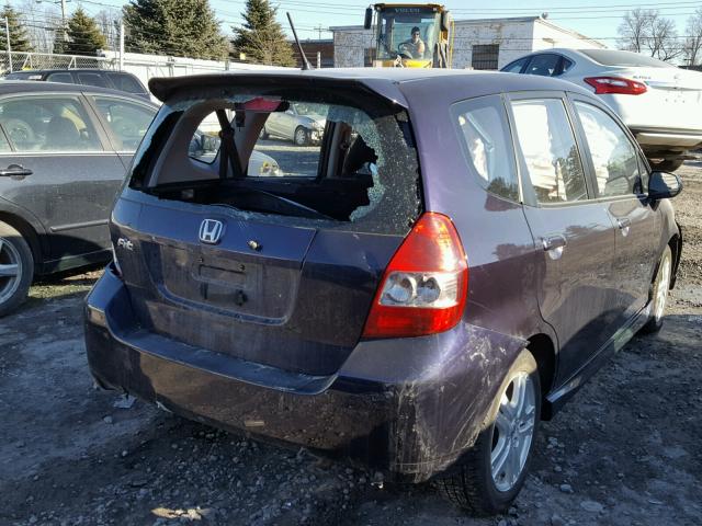 JHMGD38638S066750 - 2008 HONDA FIT SPORT BLUE photo 4