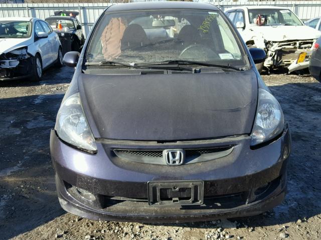 JHMGD38638S066750 - 2008 HONDA FIT SPORT BLUE photo 9