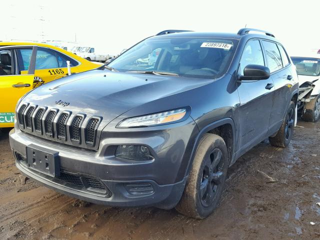 1C4PJMAB5HW530198 - 2017 JEEP CHEROKEE S GRAY photo 2