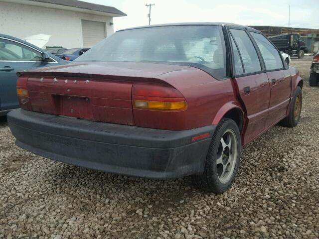 1G8ZG5590RZ177593 - 1994 SATURN SL1 RED photo 4