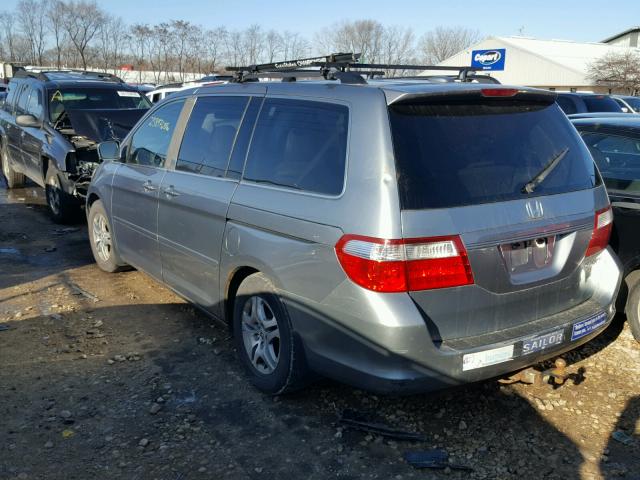 5FNRL38705B119967 - 2005 HONDA ODYSSEY EX GRAY photo 3