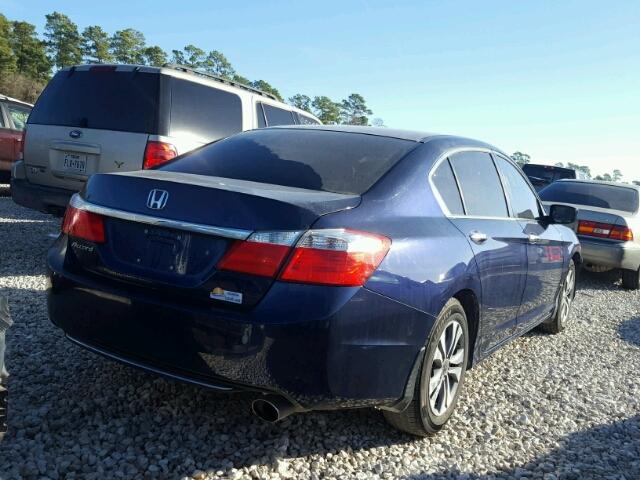 1HGCR2F35FA039753 - 2015 HONDA ACCORD LX BLUE photo 4