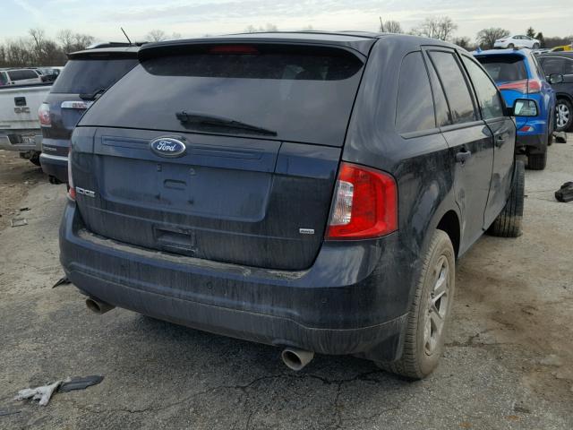 2FMDK4GC4EBB11557 - 2014 FORD EDGE SE BLACK photo 4