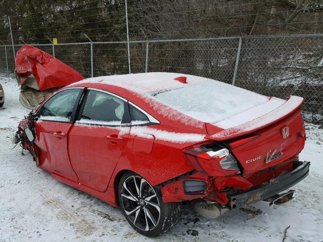 2HGFC1E56JH700809 - 2018 HONDA CIVIC SI RED photo 3