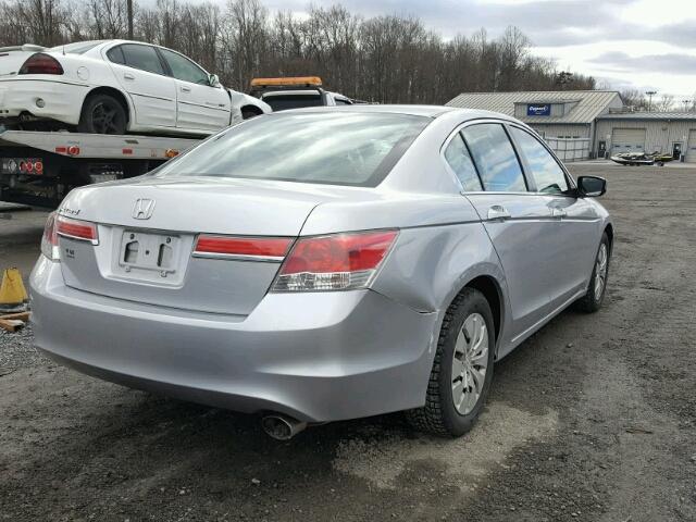 1HGCP2F30CA090840 - 2012 HONDA ACCORD LX SILVER photo 4