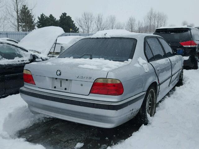 WBAGH83421DP28396 - 2001 BMW 740 IL SILVER photo 4