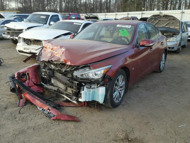 JN1BV7AP4FM333515 - 2015 INFINITI Q50 BASE RED photo 2