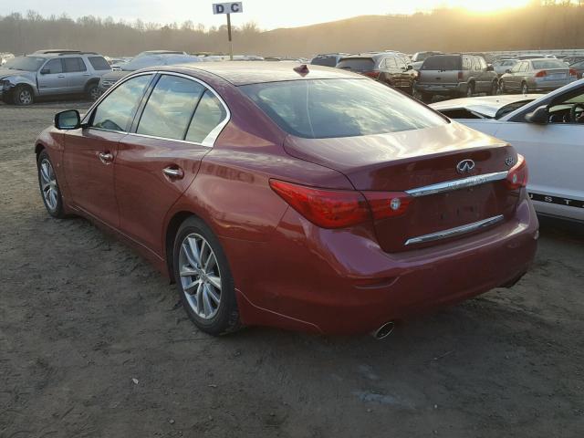 JN1BV7AP4FM333515 - 2015 INFINITI Q50 BASE RED photo 3