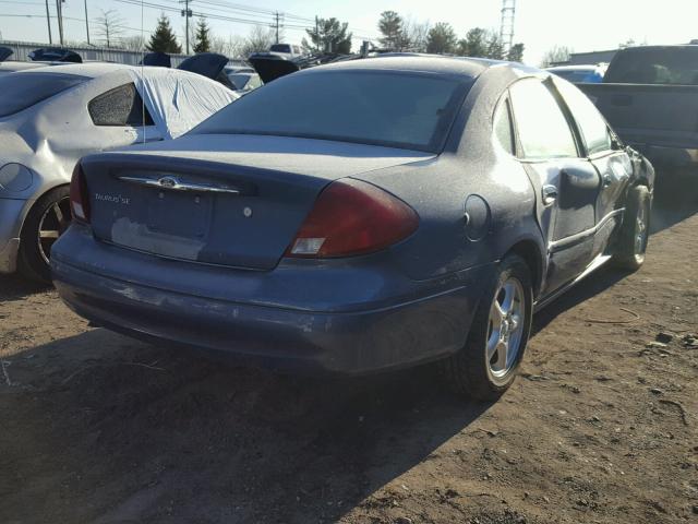 1FAFP53U52G191612 - 2002 FORD TAURUS SE BLUE photo 4