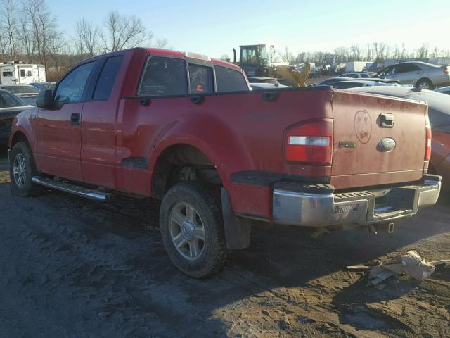 1FTPX04576KB95740 - 2006 FORD F150 RED photo 3