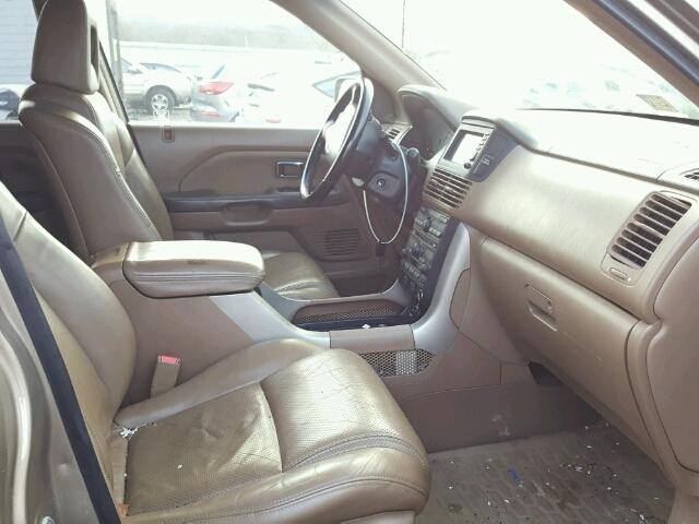 2HKYF18765H524952 - 2005 HONDA PILOT EXL GOLD photo 5