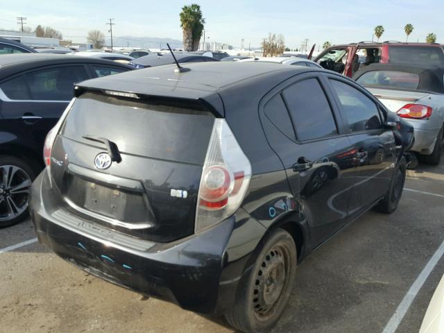 JTDKDTB33C1000613 - 2012 TOYOTA PRIUS C BLACK photo 4