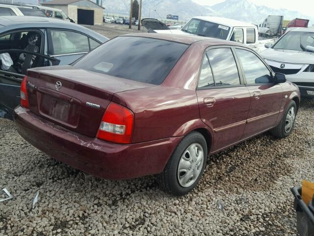 JM1BJ225830143910 - 2003 MAZDA PROTEGE DX MAROON photo 4