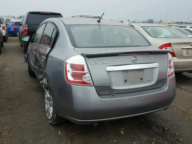 3N1AB6AP9CL744932 - 2012 NISSAN SENTRA 2.0 GRAY photo 3