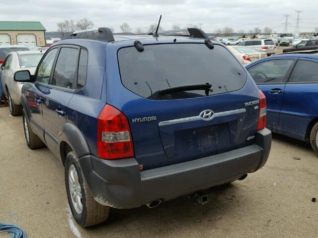 KM8JN72D16U277350 - 2006 HYUNDAI TUCSON GLS BLUE photo 3