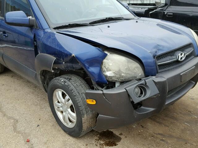 KM8JN72D16U277350 - 2006 HYUNDAI TUCSON GLS BLUE photo 9