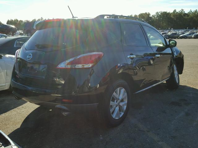 JN8AZ1MU9EW402802 - 2014 NISSAN MURANO S BLACK photo 4