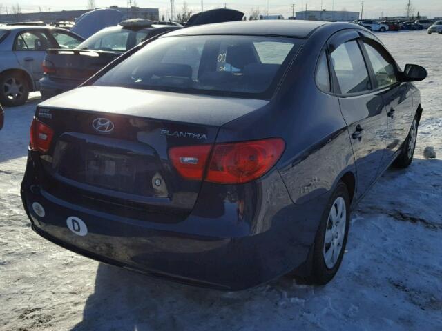 KMHDU45D89U781960 - 2009 HYUNDAI ELANTRA GL BLUE photo 4