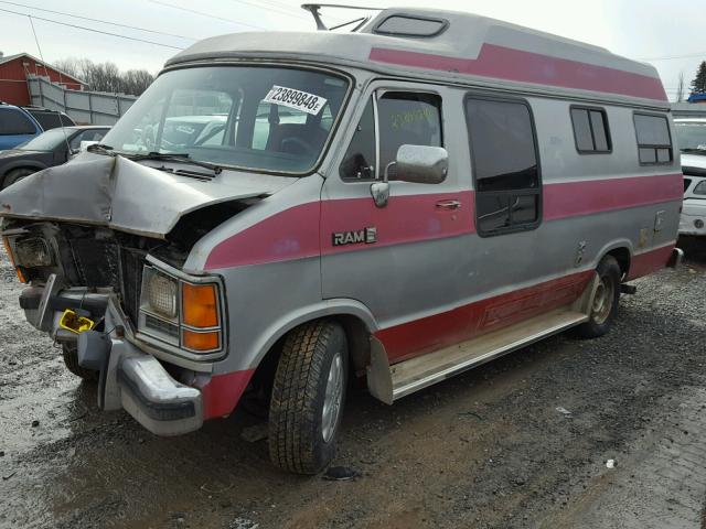 2B6HB21Y2LK723501 - 1990 DODGE RAM VAN B2 TWO TONE photo 2