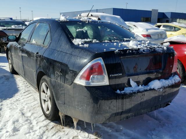 3FAHP07Z37R236466 - 2007 FORD FUSION SE BLACK photo 3