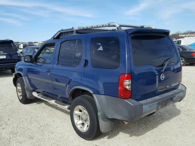 5N1ED28T62C606050 - 2002 NISSAN XTERRA XE BLUE photo 3